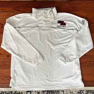 Adidas White Long Sleeve Basketball Top